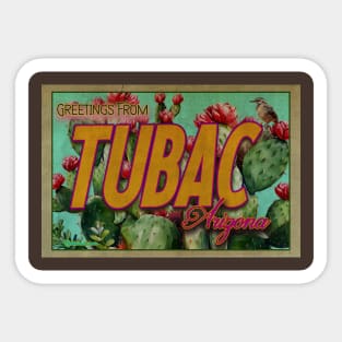 Greeting From Tubac, Arizona Sticker